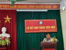 đồng chí Nguyễn Văn Thêm – Bí thư Đảng ủy phát biểu