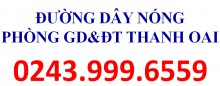 Số Điện thoại đường dây nóng của Phòng giáo dục và Đào tạo Thanh Oai